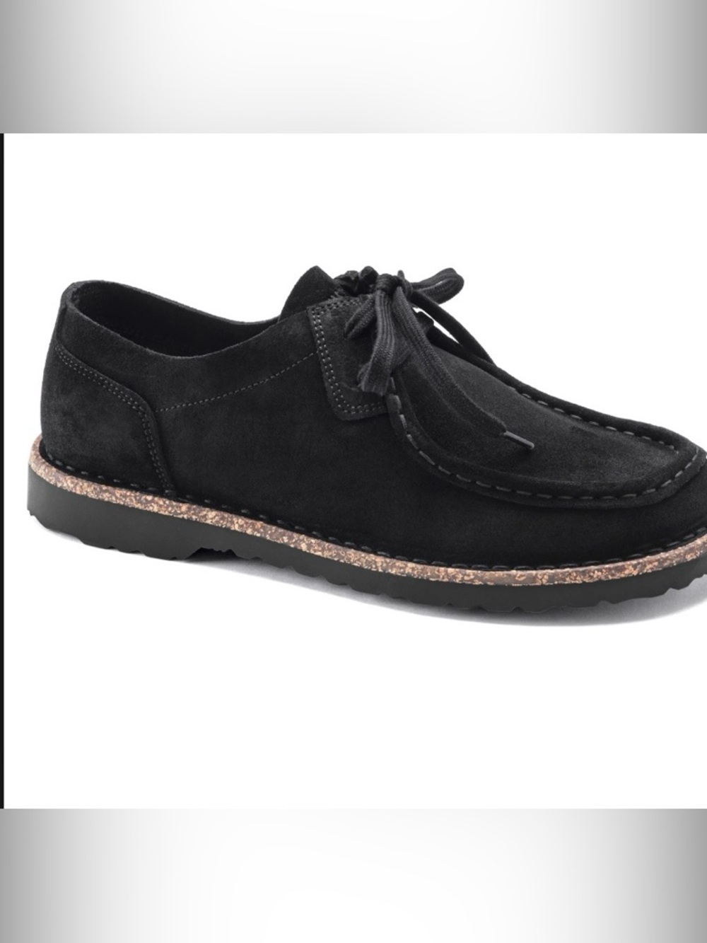 Birkenstock Pasadena Black Suede Shoes Men’s Size 11 EU 44 Lace Up Comfort EUC - Picture 3 of 14